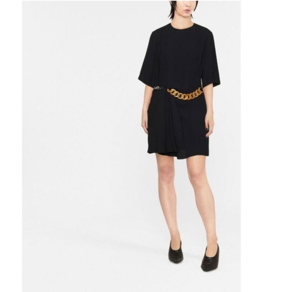 Stella McCartney Falabella chain mini dress US size 6 Black Party Dress NWT